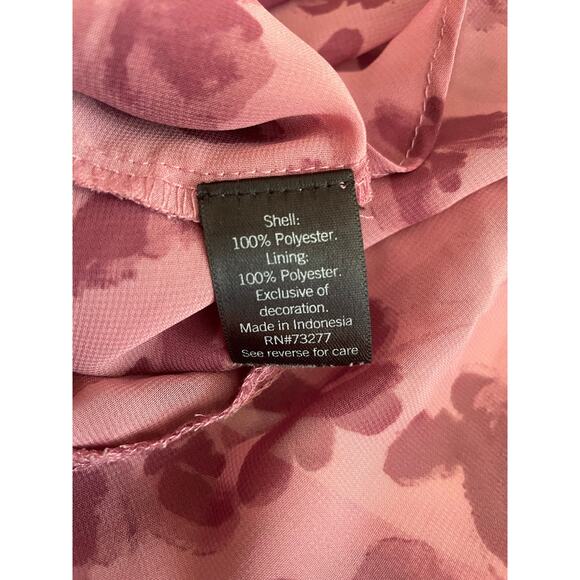 Simply Vera Sz XL Mauve Tiered Ruffled Flutter Sleeves Lightweight Fabric Dress - Picture 5 of 5